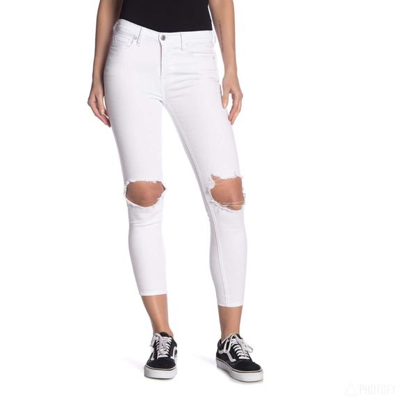 Free People Denim - NWT Free People Women’s Busted White Skinny Jeans